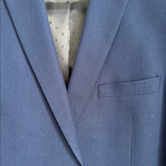 Perry Ellis Portfolio Slim-Fit Suit Navy blue with light blue accent - Picture 3 of 8